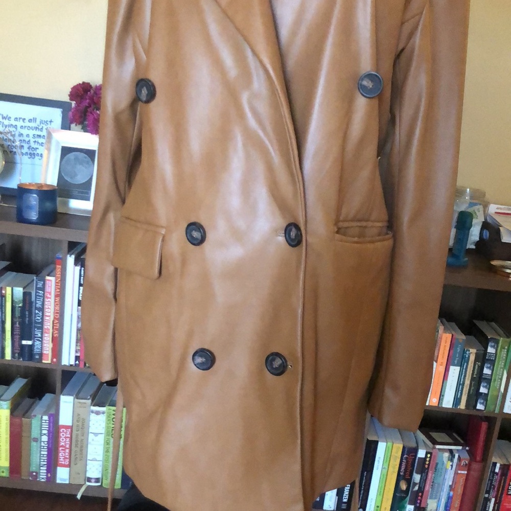 NWT 7 FOR ALL MANKIND FAUX LEATHER JACKET - Picture 2 of 11
